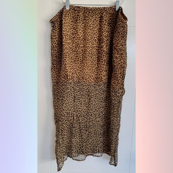 J.Crew Leopard Chiffon Skirt – Size XL - Picture 1 of 5